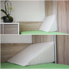 Carica l'immagine nel visualizzatore di Gallery, Salosan Cuscino a Cuneo, Schienale per Letto, Divano, TV e Tablet Relax Cuscino, Leggere issen, Dimensioni 60 cm x 50 cm Altezza 30 cm Bianco