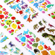 Carica l'immagine nel visualizzatore di Gallery, Vicloon Adesivi per Bambini 500+ Adesivi 3D, Puffy Adesivi per Regali Gratificanti Scrapbooking Inclusi Animali, Pesci, Dinosauri, Numeri, Frutta, Camion, Aeroplani e Altro(22 Fogli) 22pcs Multicolore