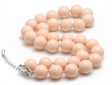 Carica l'immagine nel visualizzatore di Gallery, Schmuckwilly collana di perle conchiglia- facile Rosa donne collana da gusci reali 45cm 12mm mk12mm060-45