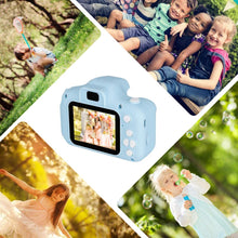 Carica l&#39;immagine nel visualizzatore di Gallery, Komake Fotocamera Bambini,Fotocamere Digitali per Bambini Ricaricabile Giocattolo da 2 Pollici Schermo HD 1080P,Regalo Giocattolo per Ragazzi e Ragazze da 3 a 12 Anni (Blu,con Scheda 32GB)