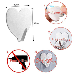 Huker 10 Ganci Adesivi Impermeabile in Acciaio Inox, Appendini... - Ilgrandebazar