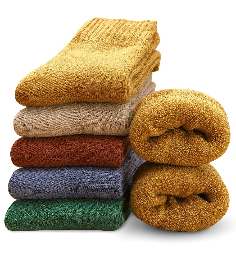 MOSOTECH Calze Donna Invernali Termiche, 5 Paia Calzini Vintage di...