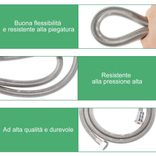 Carica l&#39;immagine nel visualizzatore di Gallery, Rovtop 1.5m Flessibile Doccia, Adatto a Tutti i Soffione 1.5M, Argento - Ilgrandebazar