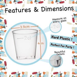300 Bicchieri per Shot in Plastica Rigida, Trasparente (30 ml) - Trasparente. - Ilgrandebazar
