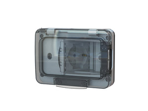 4Box 4B.W.RAL.015, Wide IP55, Presa Elettrica da Esterno per Scatola Grigio - Ilgrandebazar