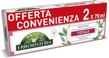 Carica l&#39;immagine nel visualizzatore di Gallery, Antica Erboristeria, Dentifricio Totale Antiplacca con Ingredienti Naturali, Gusto Salvia e Menta, 2 X 75 Ml