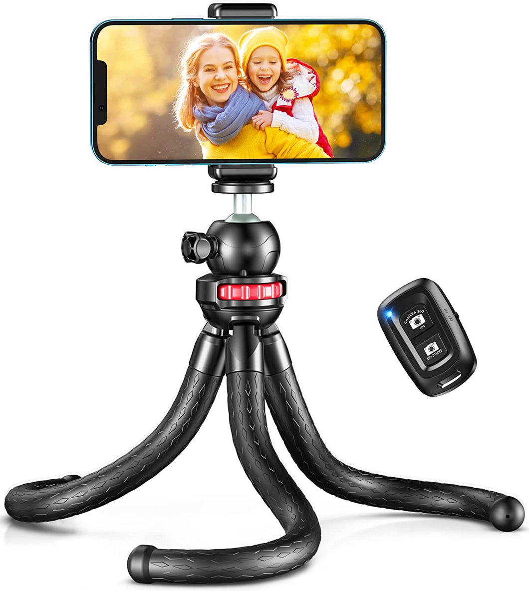 Treppiede Per Smartphone Flessibile - Portatile, Gomma Antiscivolo, Compatibile Con Fotocamere, 360° - Foto 10