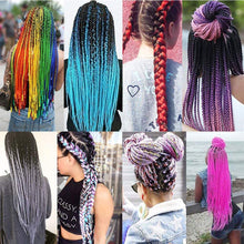 Carica l&#39;immagine nel visualizzatore di Gallery, Treccine Africane Extension 3 Ciocche Trecce Afro Finta Capelli Treccia Sintetica Intrecciate Ombre Jumbo Braiding Hair Kanekalon Braids Crochet Twist, Biondo naturale 60.96 cm (Confezione da 3) Bionda naturale