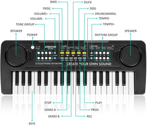 Shayson 37 Tasti Tastiera Elettronica Tastiera Portatile Pianola Multifunzione Mini Tastiera Music Giocattolo educativo per Bambini Regalo