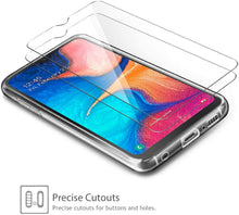 Carica l&#39;immagine nel visualizzatore di Gallery, Leathlux Cover Samsung Galaxy A20e Custodia Trasparente + 2 × Pellicola Vetro Temperato Galaxy A20e, Morbido Silicone Custodie Protettivo TPU Gel Sottile Cover per Samsung Galaxy A20e 5.8&quot;