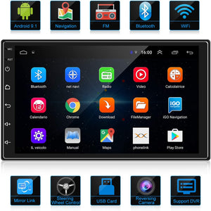 Autoradio android 7" Comandi al volante  2 Din, Touch Screen da 7 pollici Bluetooth WiFi Lettore Multimediale Supporto Lettore MP5 GPS / Immagine di Retromarcia / Controllo del Volante / Radio