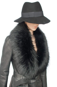 Chic Vibe sciarpa in pelliccia sintetica, con cappuccio e volpe...