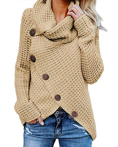 kenoce Maglione Donna Collo Alto Casual Pullover Manica Lunga... - Ilgrandebazar