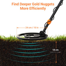 Carica l'immagine nel visualizzatore di Gallery, FLOUREON Metal Detector Professionale Funzione Pinpointer 3 Mode 3028 black - Ilgrandebazar