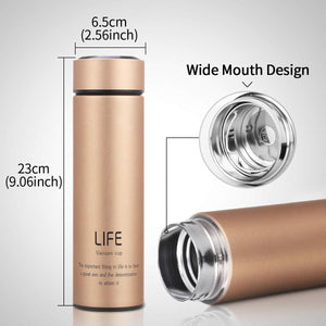king do way Portatile Borraccia in Acciaio Termica Bottiglia 500 ml, Oro - Ilgrandebazar