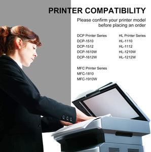 GPC Image TN1050 Cartuccia toner Compatibile per Brother TN-1050 TN 1050 per Brother HL-1110 HL-1112 DCP-1510 DCP-1512 DCP-1612W DCP-1610W HL-1210W MFC-1810 MFC-1910W HL-1212W(2 Nero,1000 Pagina