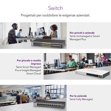Carica l&#39;immagine nel visualizzatore di Gallery, NETGEAR GS308E Switch Ethernet 8 porte, Gigabit Smat Plus, hub...