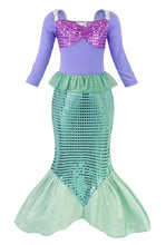 Carica l&#39;immagine nel visualizzatore di Gallery, AmzBarley Il Costume della Sirenetta Ariel 7-8 anni, Verde Con Accessori - Ilgrandebazar