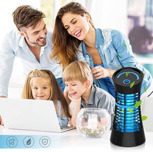 Qomolo Lampada Antizanzare Luce Antizanzare Zanzariera Elettrica Cattura Zanzare Efficiente Lampada Zanzare con Luce UV la Cattura di Piccoli Insetti Zanzara per Casa Ufficio Cucina