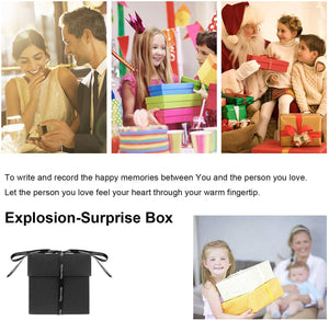 OUME Explosion Box Scrapbook Creative DIY Photo Album Creativo Nero - Ilgrandebazar