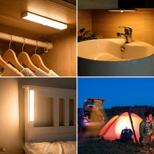 Carica l'immagine nel visualizzatore di Gallery, Luce Armadio Led con Sensore, Ricaricabile Usb Wireless Luci Notturne Barra Lampada Guardaroba, Luce Officina Sottopensili Senza Fili Scale,Corridoio,Armadio