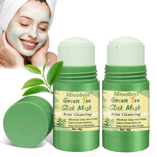 Carica l'immagine nel visualizzatore di Gallery, Green Tea Cleansing Mask, Green Stick Mask, Maschera Detergente, Green Tea Purifying Clay Mask Stick, Maschera In Stick Al Tè Verde, Rimuove efficacemente l'acne, Purifica la pelle 2 Pcs