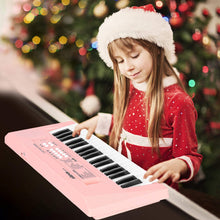 Carica l&#39;immagine nel visualizzatore di Gallery, Mini Tastiera Pianoforte per Bambini, 37 Tasti Tastiera Elettronica Musicale Portatile Multifunzione con Microfono Giocattoli Musicali Educativi Regali per 3-8 Anni Ragazze Ragazzi Principianti(Rosa