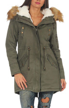 Carica l&#39;immagine nel visualizzatore di Gallery, Malito Donna Foderato Parka Cappuccio Trenchcoat Cappotto-Invernale 81099... - Ilgrandebazar
