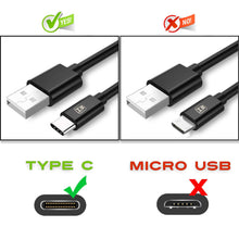 Carica l&#39;immagine nel visualizzatore di Gallery, HyperWimo Caricabatteria Spina USB + Cavo Type C Fast Charge Adattatore Nero - Ilgrandebazar