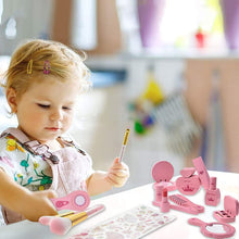 Carica l'immagine nel visualizzatore di Gallery, NextX Set Trucco in Legno per Bambine, -14 Pezzi Ragazze Finta Set Trucco, Set Trucco per Bambine Giocattoli per Bambine