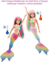 Carica l'immagine nel visualizzatore di Gallery, Barbie Bambola Sirena Cambia Colore con Capelli Arcobaleno, Giocattolo per Bambini 3+Anni, GTF89