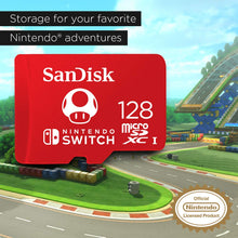 Carica l&#39;immagine nel visualizzatore di Gallery, SanDisk MicroSDXC UHS-I Scheda per Nintendo Switch 128 128 GB, Rosso (Red)