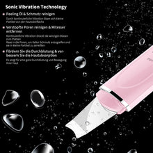 Carica l'immagine nel visualizzatore di Gallery, Dispositivo di peeling ad ultrasuoni Cantik, scrubber per la pelle, detergente per pori peeling ad ultrasuoni, detergente per la pelle agli ioni di rimozione dell'acne per la pulizia del viso（rosa）