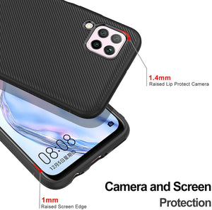 Huawei P40 Lite Cover, Ultra Sottile di Gomma, Custodia Protettiva Antiurto,per la Huawei P40 Lite Smartphone.(Nero)