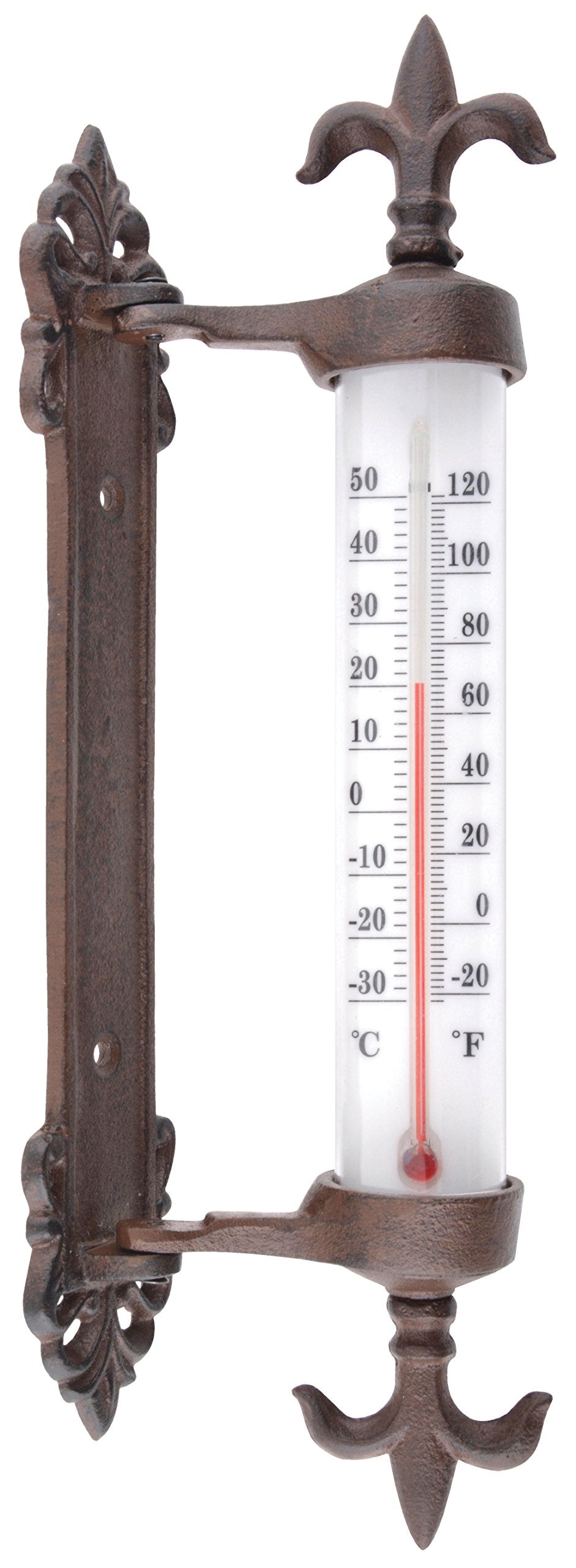Esschert Design - Termometro da Finestra in 5.5 x 9.4 x 29.5 cm, marrone - Ilgrandebazar