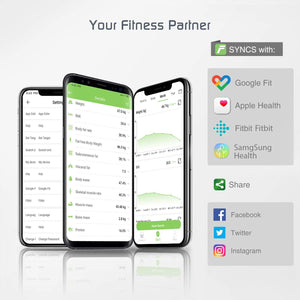 Bilancia Pesapersone Digitale Bilancia Pesapersone Impedenziometrica Intelligente Bluetooth Bilancia Pesa Persona Misura Peso Corporeo, Massa Grassa, BMI, Massa Muscolare, Massa Ossea, Proteine, 180kg