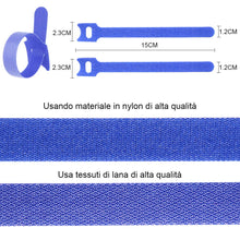 Carica l&#39;immagine nel visualizzatore di Gallery, Faburo 100 pz Fascette fermacavi riutilizzabili e regolabili in per cavi, 5... - Ilgrandebazar