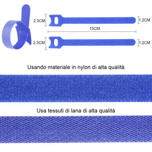 Faburo 100 pz Fascette fermacavi riutilizzabili e regolabili in per cavi, 5... - Ilgrandebazar