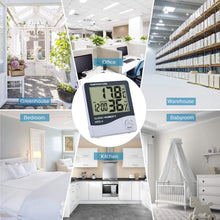 Carica l&#39;immagine nel visualizzatore di Gallery, ESYNiC 4PZ 3 in 1 Igrometro Termometro Digitale con Display LCD 4pz Nero - Ilgrandebazar