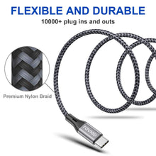 Carica l'immagine nel visualizzatore di Gallery, RAVIAD Cavo USB C a USB 3.0 A, Nylon Intrecciato Cavo USB Tipo C di Ricarica Rapida e Trasmissione per Samsung Galaxy S10/ S9/ S8, Huawei P30/ P20/ Mate20, Sony Xperia XZ - 1M/3,3ft, Grigio 1m Grigio