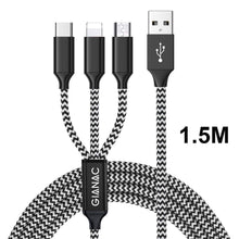 Carica l'immagine nel visualizzatore di Gallery, GIANAC Multi Cavo di Ricarica, [1.5M] 3 in 1 Nylon Cavetto Micro... - Ilgrandebazar