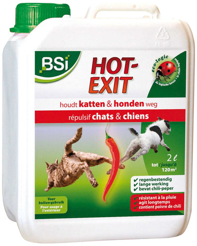 BSI 3417 - Uscita a Caldo - Repellente per Cani e Gatti, 2 l Rosso - Ilgrandebazar