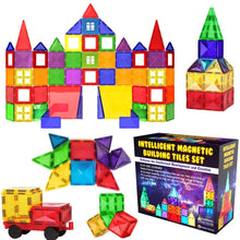 Carica l'immagine nel visualizzatore di Gallery, Desire Deluxe Set tessere magnetiche - Gioco Educativo per bambini e bambine - Età 3 4 5 6 7 anni - Impara con le costruzioni - 57 pz
