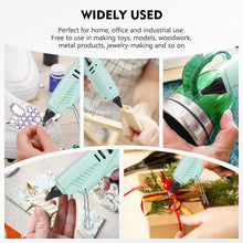 Carica l&#39;immagine nel visualizzatore di Gallery, Magicfly Pistola Colla a Caldo con 15 Stick di Colla, Pistola a Colla Grilletto Flessibile Per Fai Da Te Arti, Piccole Riparazioni e Mestieri Progetti, 60W/100W, Verde