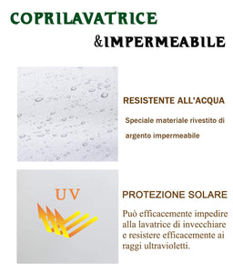 AKEfit Coperchio della Lavatrice Protettivo 60×60×85cm, Silver