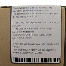 Carica l&#39;immagine nel visualizzatore di Gallery, Magic Garden Seeds Peperoncini Thai - Set di Semi Regalo con 3 varietà... - Ilgrandebazar
