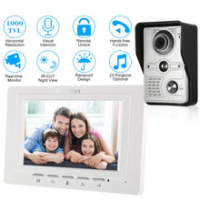 Carica l&#39;immagine nel visualizzatore di Gallery, OWSOO Videocitofono 7 Pollici Cablata Video Door Phone Monitor SY817MKW11 - Ilgrandebazar