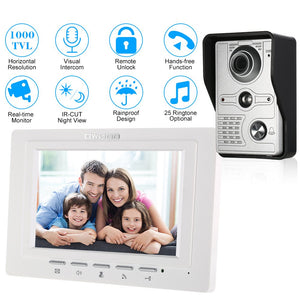 OWSOO Videocitofono 7 Pollici Cablata Video Door Phone Monitor SY817MKW11 - Ilgrandebazar