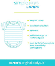 Carica l'immagine nel visualizzatore di Gallery, Simple Joys by Carter's Bimbo body in cotone a manica corta, Pacco da 6