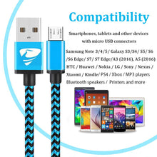 Carica l'immagine nel visualizzatore di Gallery, Aione Cavo Micro USB 2M [3-Pezzi] Android Nylon... - Ilgrandebazar